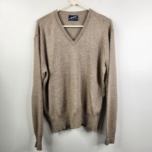 Puritan Mens Vintage V-Neck Long Sleeve ILGWU American Made Sweater Large